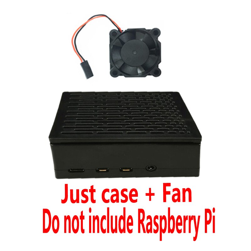 Raspberry Pi 4 model B 3.5 inch lcd met case touch screen display voor 4B: Black Case