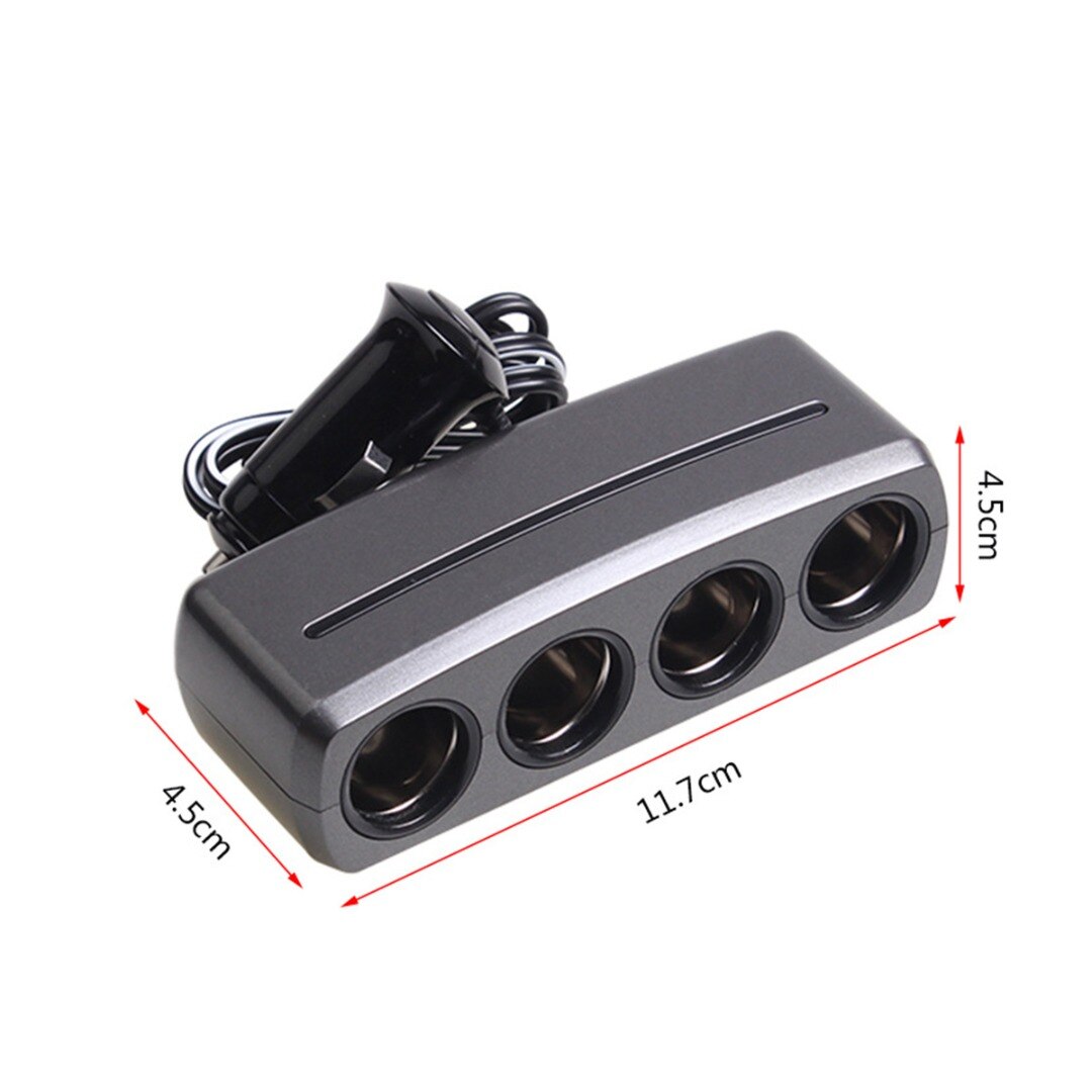 1Pc Voor 12/24V Auto 4 Way Sigarettenaansteker Splitter Adapter Blauwe Lampje Voor Tablet smartphone Gps Lader Socket