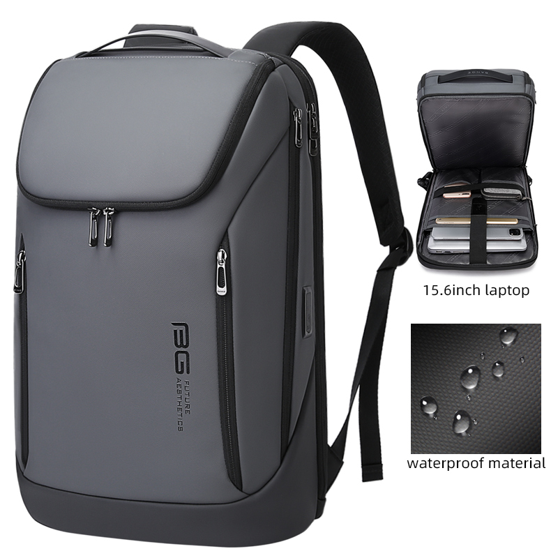 Mochila antirrobo impermeable para hombre y mujer, morral para ordenador portátil de 15,6 pulgadas, mochila de trabajo diario para negocios, mochila escolar para mujer, novedad de: GRAY
