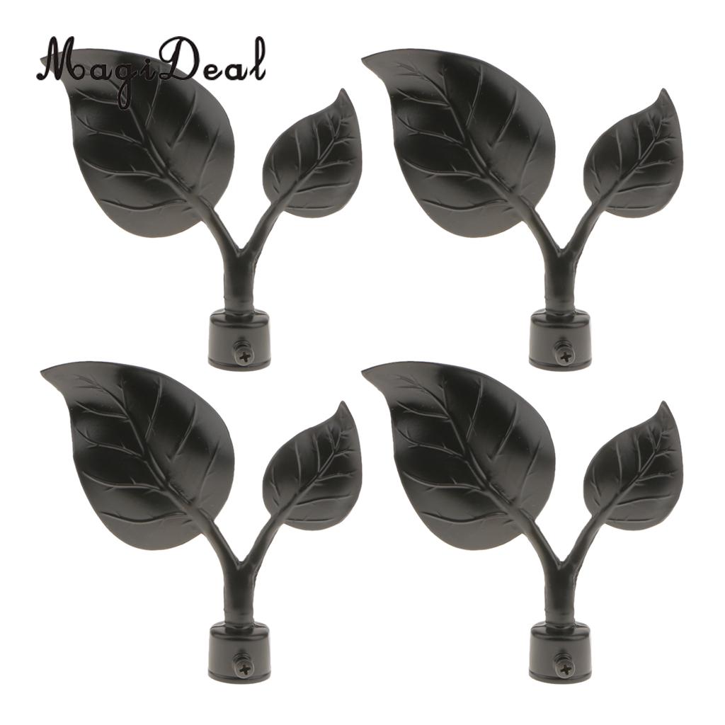 4pcs Window Curtain Rod End Drapery Rail Pole Head Cap fit 22mm Dia. Curtain Rods