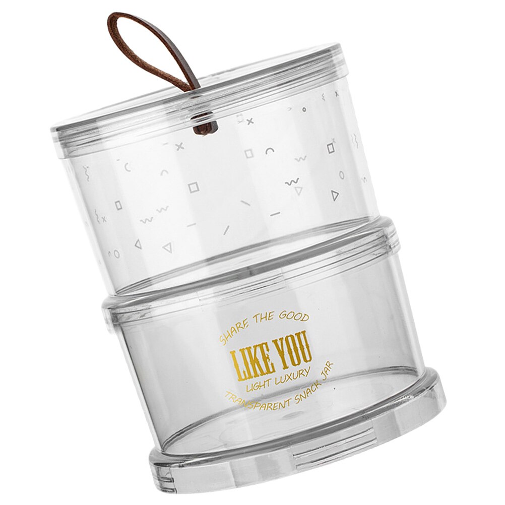 2Pcs Household Storage Boxes Multi-function Storage Jars Stackable Cereal Boxes: Default Title