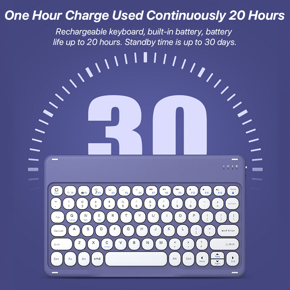 Bluetooth-näppäimistö tabletille, puhelimelle, kannettavan tietokoneen lisävarusteet ipadille, näppäimistö ja hiiri, langaton näppäimistö ios:lle, androidille, windowsille