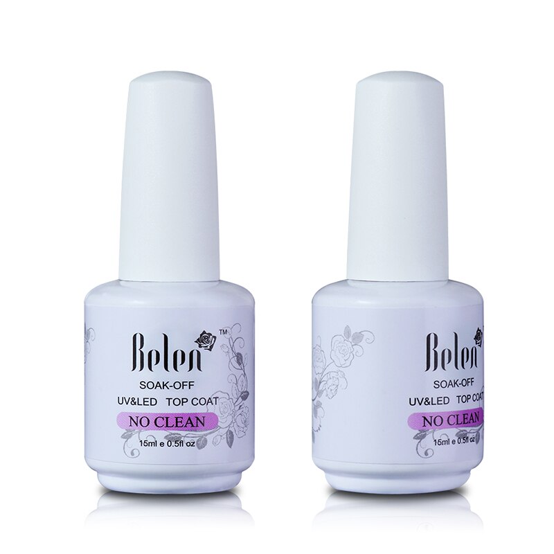 Belen 15Ml Geen Veeg Top Coat Uv Gel Nagellak Losweken Geen Schoonmaak Nodig Uv Gel Nail Manicure nail Art