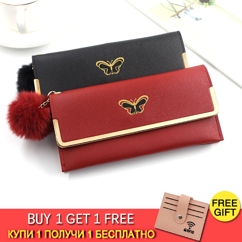 Lange frauen Brieftasche Weibliche Geldbörsen Quaste Karte Halfter Brieftaschen Weibliche Pu Leder Kupplung Geld Tasche Pu Leder Brieftasche