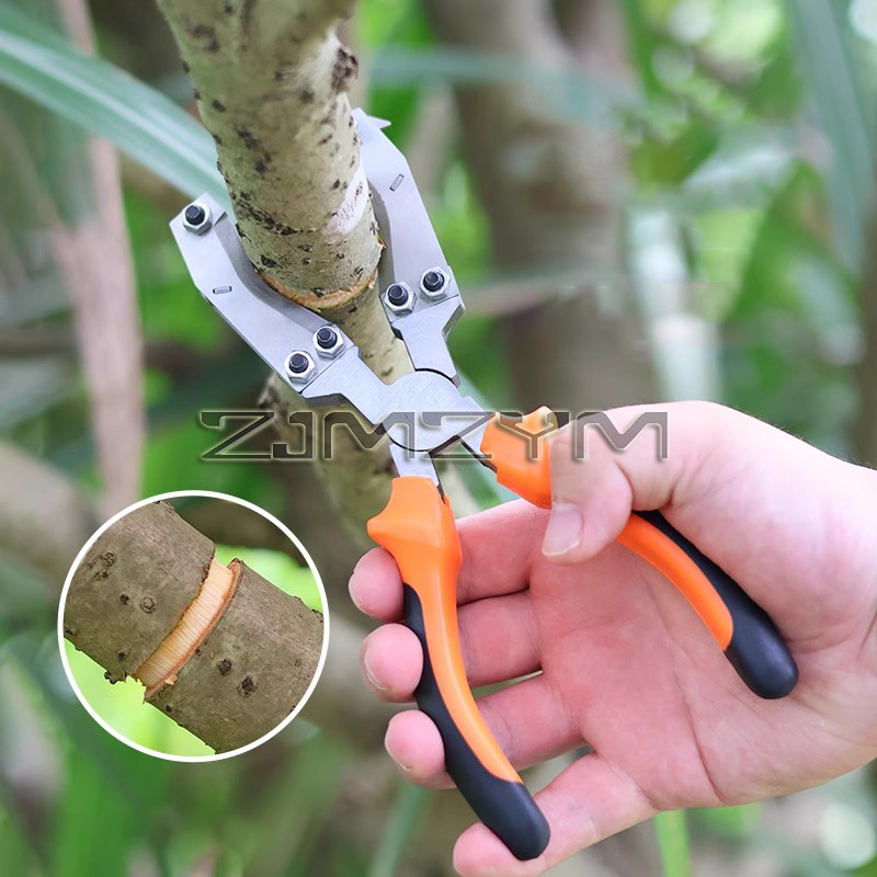 Nożyce do pierścieni z drzewa owocowego Obcinak do gałęzi Bonsai Szczypce do ściągania pierścieni z pojedynczym/podwójnym otworem Szczypce do cięcia Narzędzia do przycinania ogrodu
