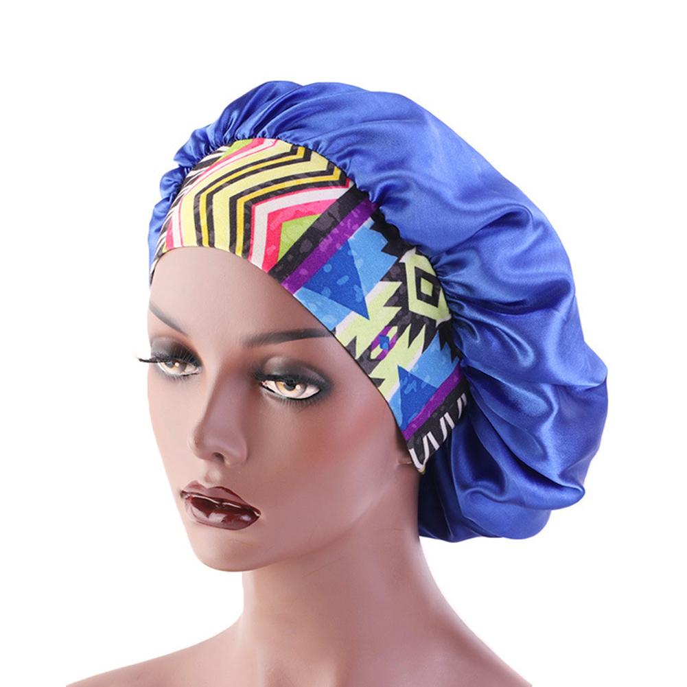Gorro de etnia Floral para mujer, gorro para dormir con banda ancha, para quimio, tapa de cuidado del cabello, ajustable, Herramienta de Peinado de Ducha