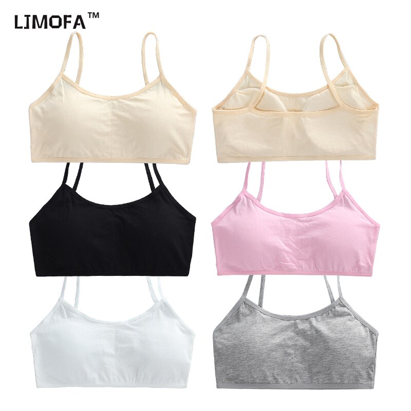 [B209] reggiseno per ragazze 12 anni spalline reggiseno intimo cotone bambini Adolescente formazione traspirante bambino Adolescente
