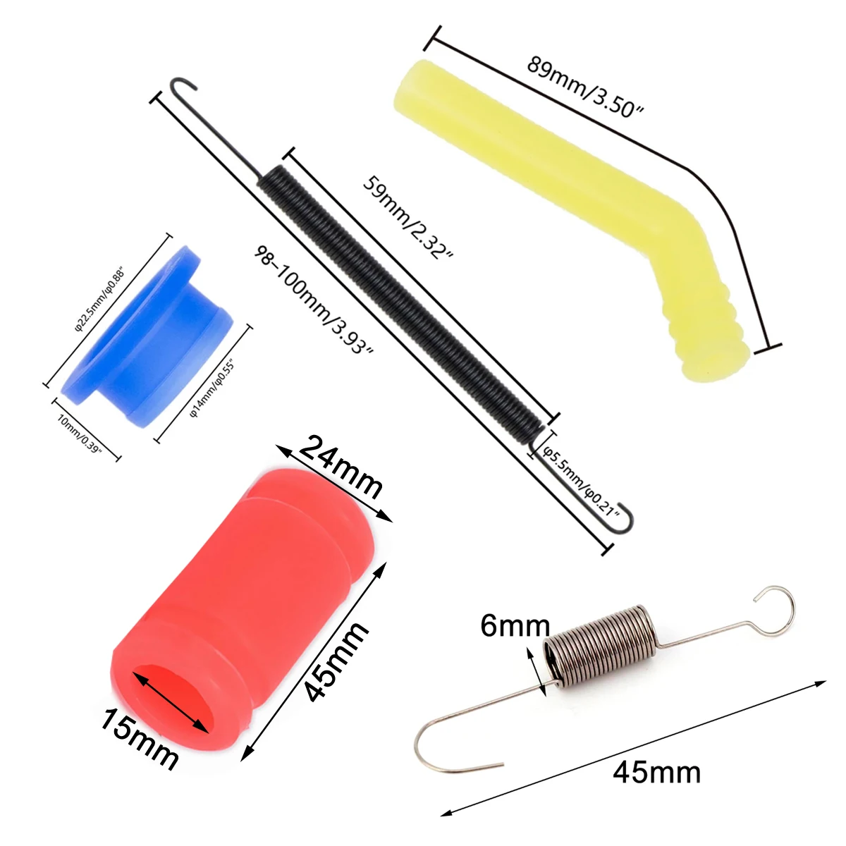 Junta de tubo de silicona de extensión de resorte de retorno de carburador de motor para coche modelo RC 1/8 1/10 Nitro HSP HPI Traxxas Axial Kyosho