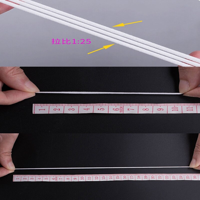 5/10/30M/pack 3/5mm Mask Elastic Band for Mask Rope Mask Rubber Band Tape Mask Ear Hanging Rope Elastic Band DIY Accessories