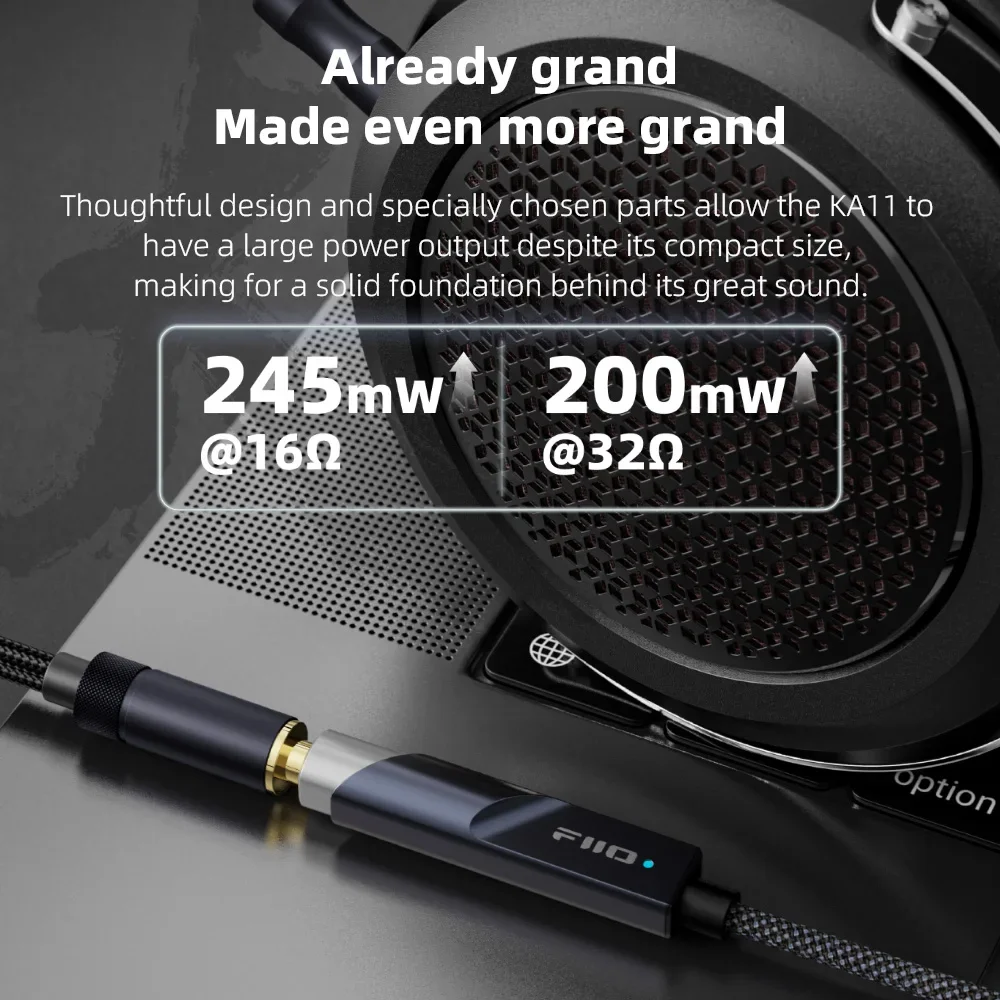 FiiO JadeAudio KA11 USB DAC AMP Audio de alta resolución tipo C a adaptador de 3,5 mm USB Dongle DAD256 hidiza