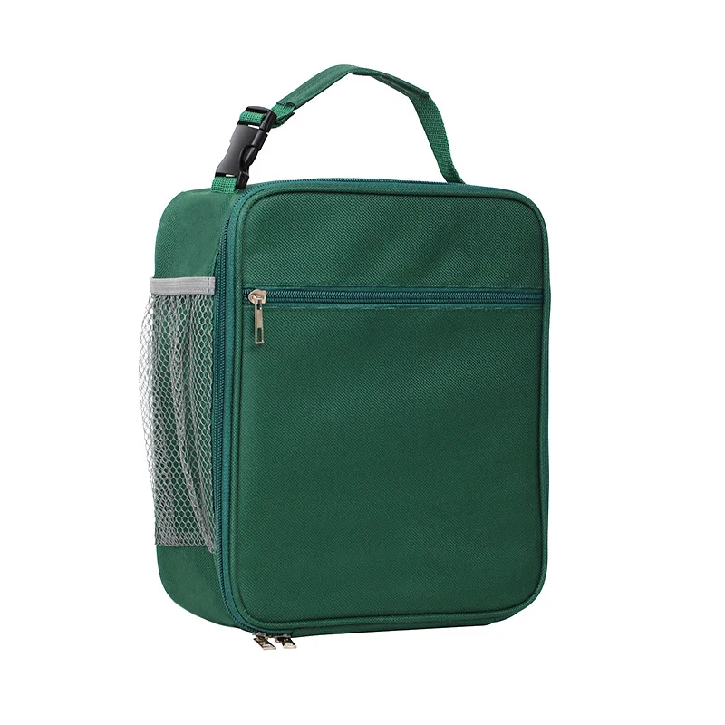 Portable Large Capacity Insulated Lunch Box, Reusable Lunch Bag for Men Women, Waterproof Oxford Cloth Insulated Cooler Bag: green