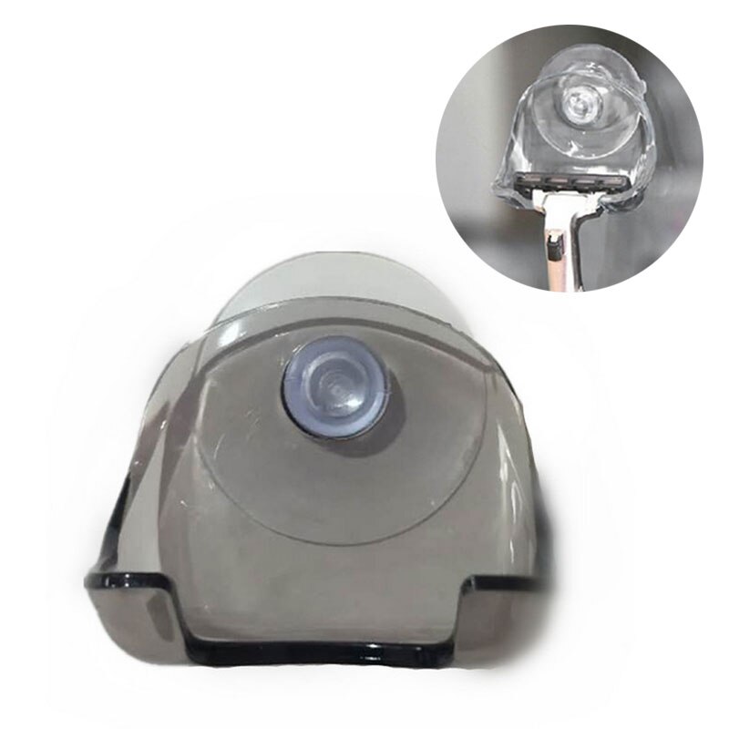 Mannen Scheren Scheerapparaat Plank Pp Scheermes Houder Met Zuignap Badkamer Opslag Haak 1Pcs: Gray