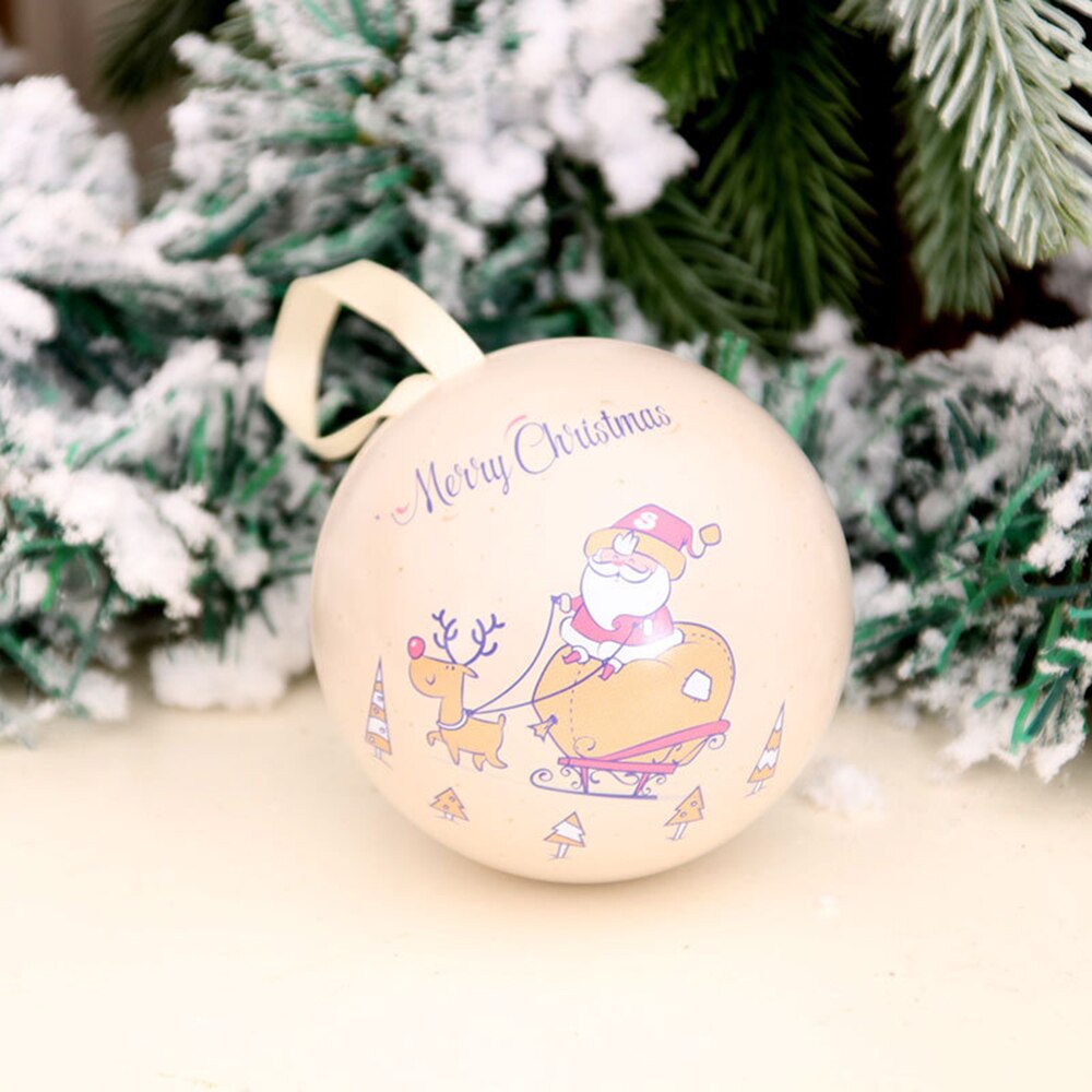 7cm julepynt kugle metal jern opbevaring krukke slik æske ornament hjem juletræ børn forsyninger: 4