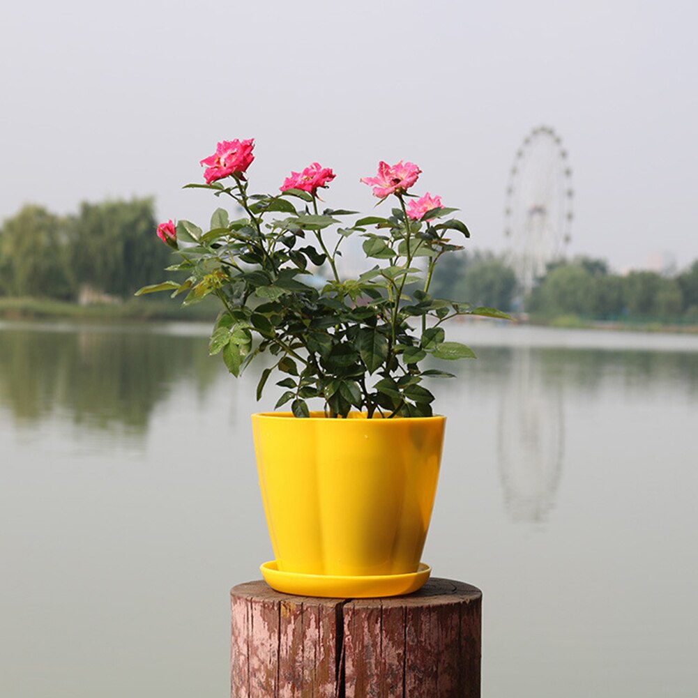 Pumpa form plast imitation porslin blomkruka suckulenta trädgård planter trädgård leveranser