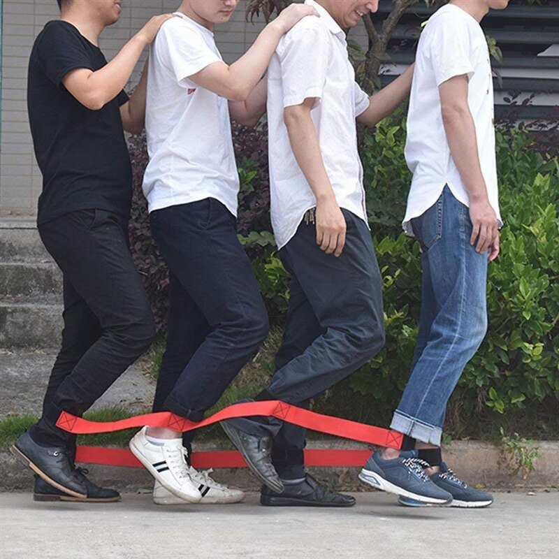 4 Legged Race Bands Outdoor Game Kids Adults Birthday Team Party Games Carry Bag 1 Set