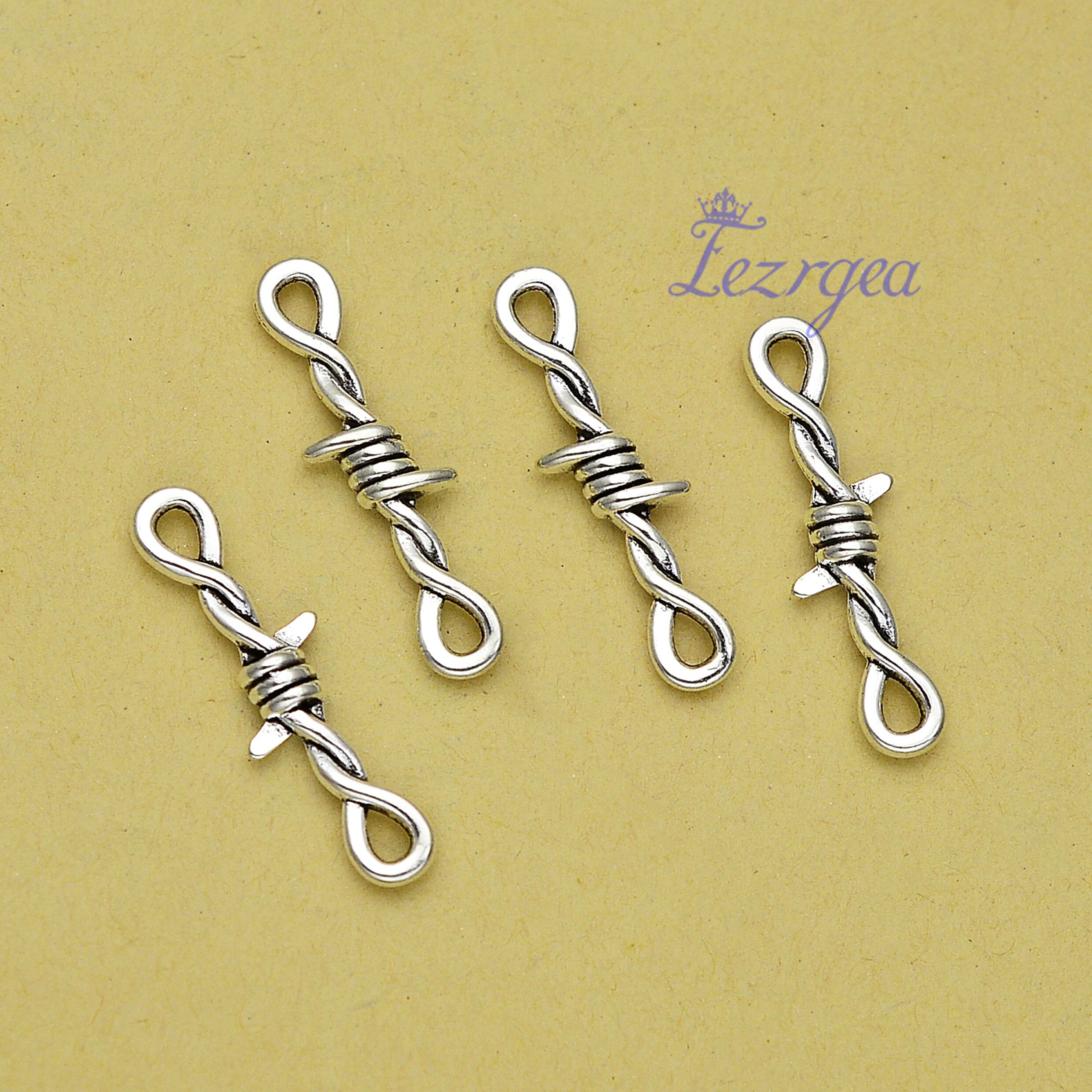 20pcs/lot--34x17mm,Infinity love cham,Antique silver plated Barbed Wire connector charms,DIY supplies,Jewelry accessories