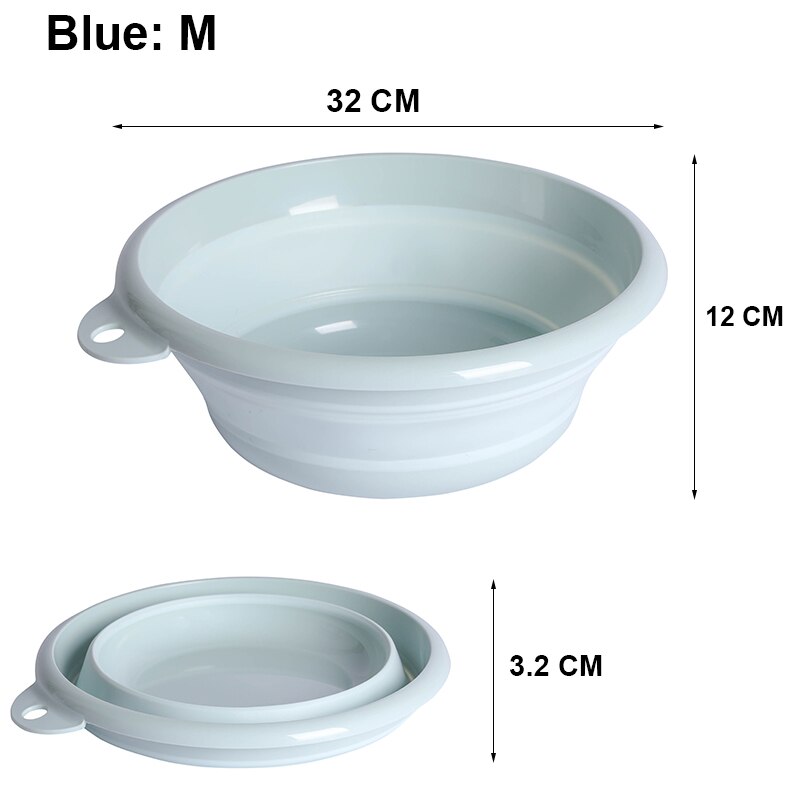 Seau pliable Portable et , bassin pliable pour voyage en plein air pêche Camping, seau de lavage de voiture, 4 tailles: Blue M