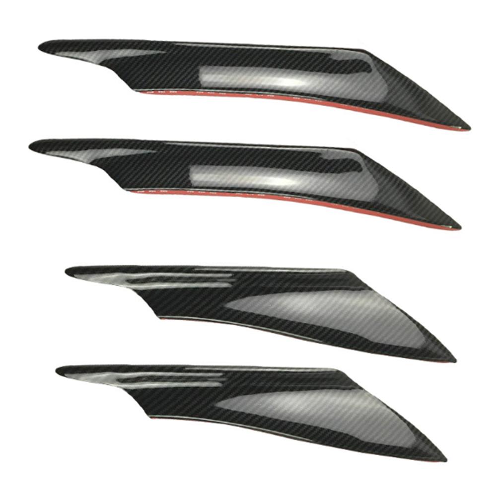 4PCS Universal Car Front Deflector Spoiler Splitter Diffuser Bumper Canard Lip Body Shovels Carbon Fiber Bumper Splitters