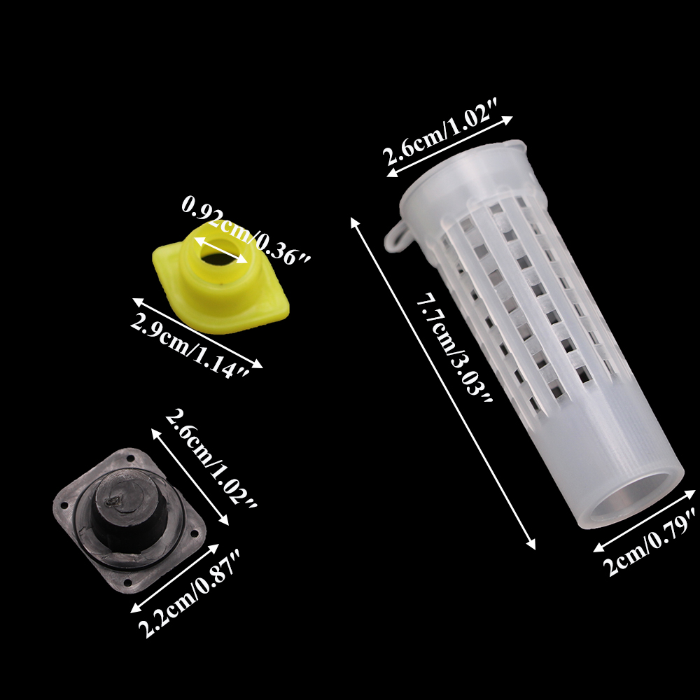 Kit de apicultura de 1 juego/165 Uds., caja de agujas de transferencia con marcador para sistema de cría de abejas, vasos de plástico, suministros para equipo de Apicultura