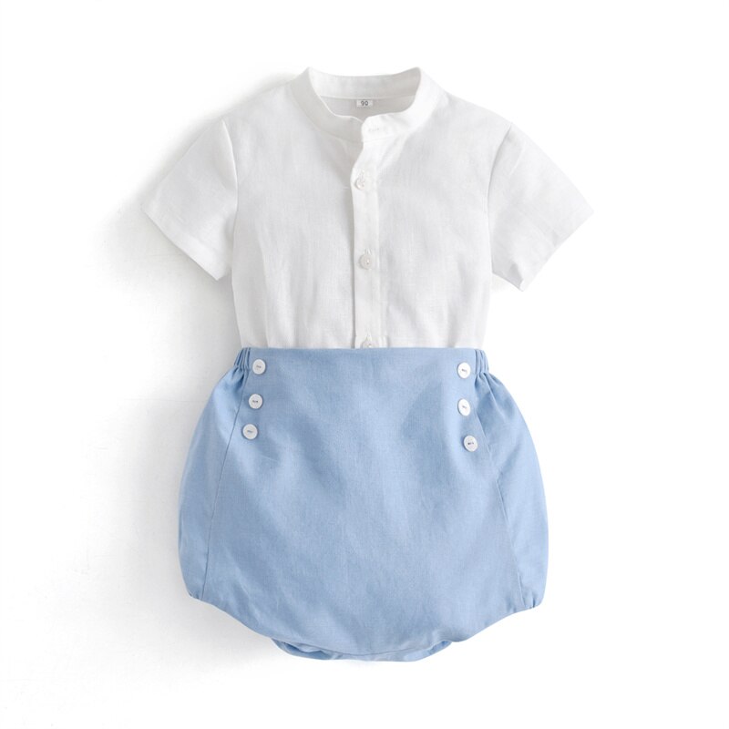 Lito Angels Baby Jongens Doopsel Doop Wit Satijn Pak Kleding Doopkleding Doopkostuum Set met Kap Maat 80 (Leeftijd 9-12 maanden