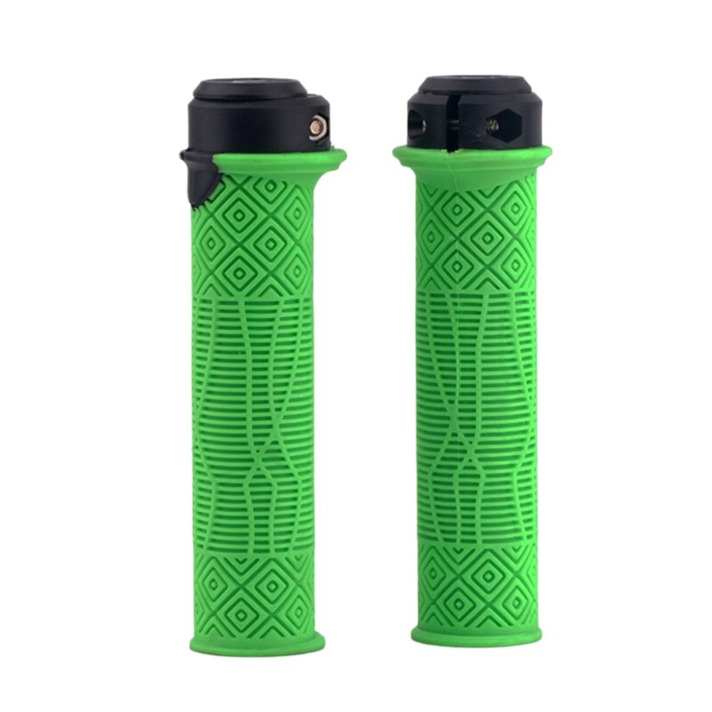 ODI – poignées de guidon vtt en Gel de silice, antidérapantes, absorbe les chocs, souples, accessoires de cyclisme: green