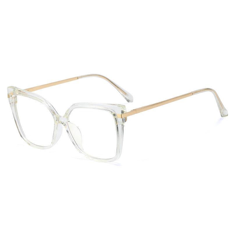 Vierkante Anti Blauw Licht Bril Vrouwen Grote Frame TR90 Mode Computer Brillen Mannen Blauw Licht Blokkeren Eyewear: 1