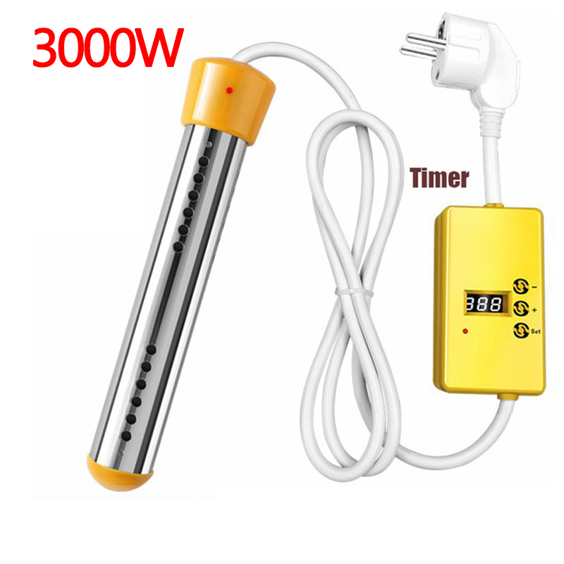2000W/3000W Electric Heater Boiler Water Heating Element Portable Immersion Suspension Bathroom Swimming Pool 110V/220V