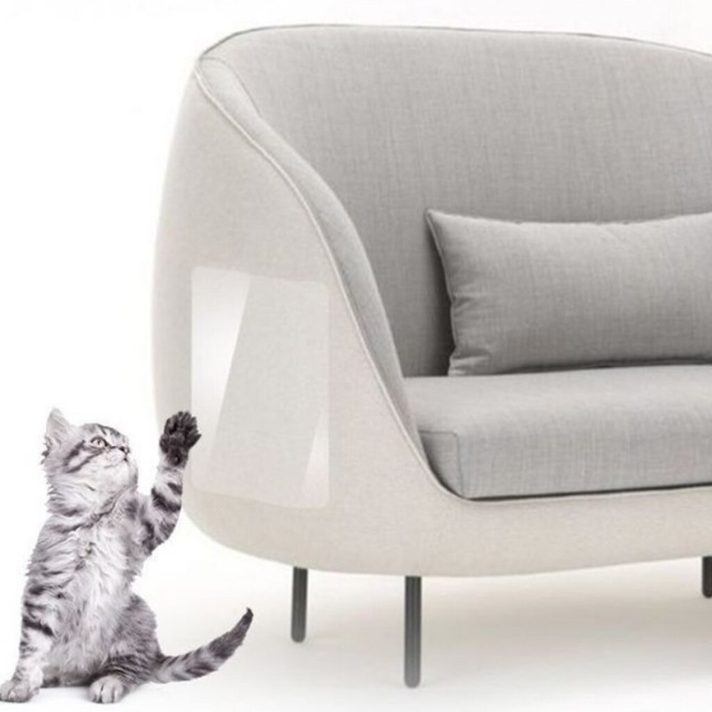 Gennemsigtig pvc kat ridse afskrækkende tape carprt sofa møbler anti-ridse tape protector træning tape beskyttelsespuder