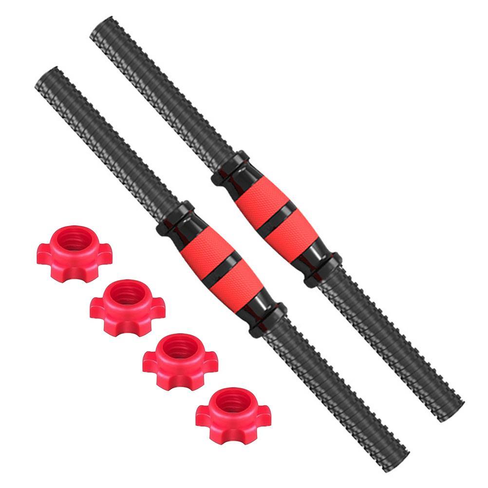 Dumbbell Bar Handle Strength Training Bar With Spinlock Collar Strength Training Workout Dumbbell Bar Fitness Equipment Dumbbell: Red