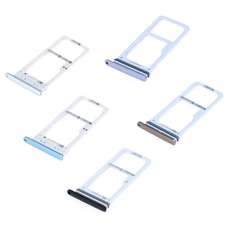 1 Unidad de Soporte de tarjeta Sim Dual bandeja de ranura para Galaxy S8 S8 + ranura para tarjeta SIM Adaptador de soporte de bandeja de tarjeta SD
