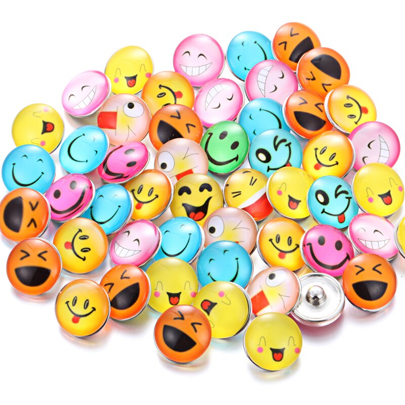 Newest 12pcs/lot snap jewelry 18mm snap buttons Christmas flower glass leather clasp snap button bracelet: 9