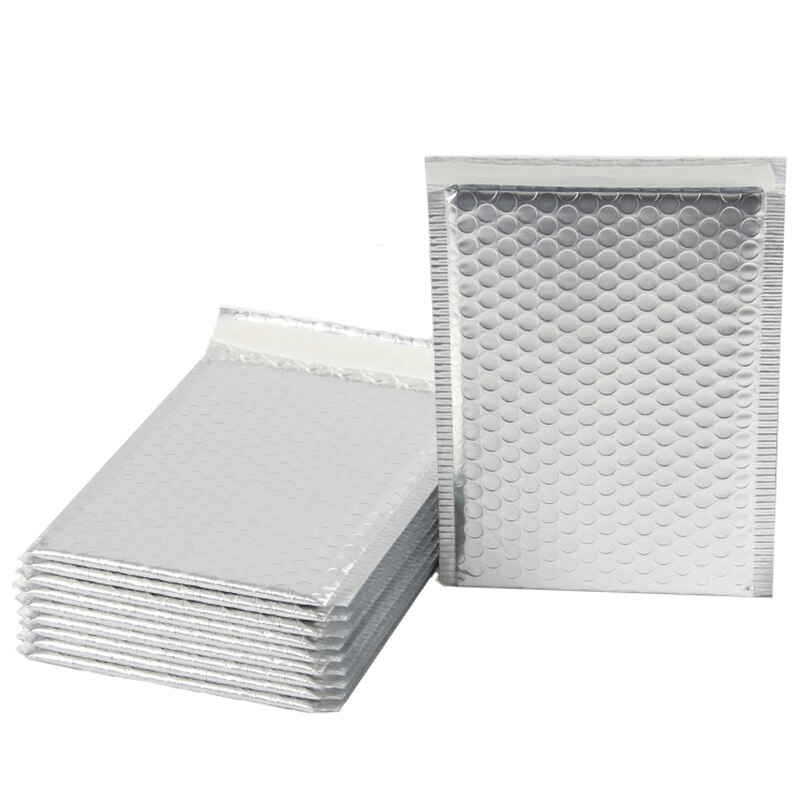 50Pcs Bubble Envelop Mat Zilver Aluminium Folie Bubble Tas Waterdicht Tassen Met Bubble Verpakking Mailing Zak