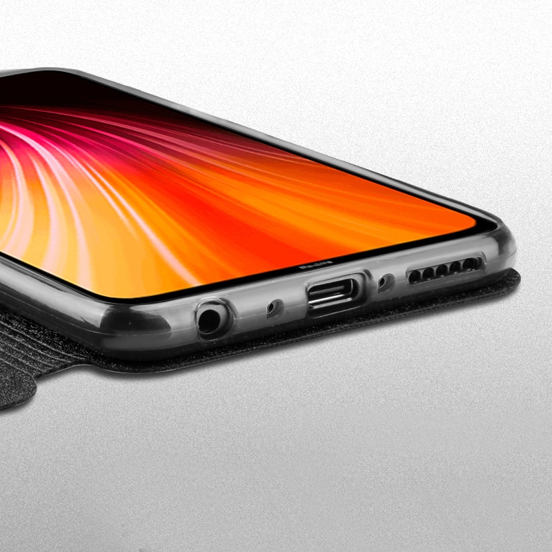 For Xiaomi Redmi Note 8 8T Case Silicon Cover Flip Leather Mofi For Xiaomi Redmi Note 8 8T Pro global version 360 shockproof