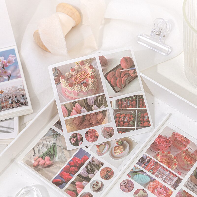 40Pcs Dagelijkse Landschap Washi Stickers Set Voor Journaling Plakboek Zelfklevende Decoratieve Sticker Voor Scrapbooking Diary Planner