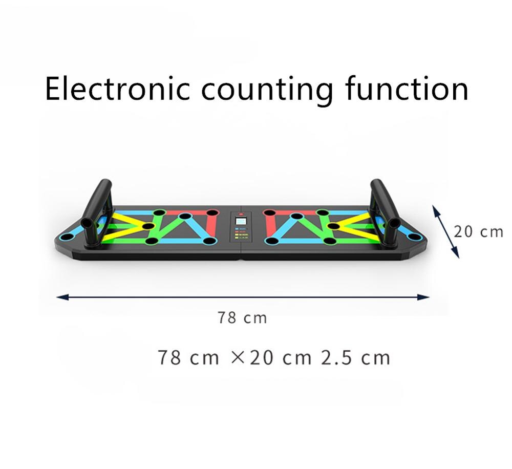 Push Up Rack Board Foldable Push-Up Stand Electronic Counting Function for Chest Abdomen Muscle Training Exercise Workout
