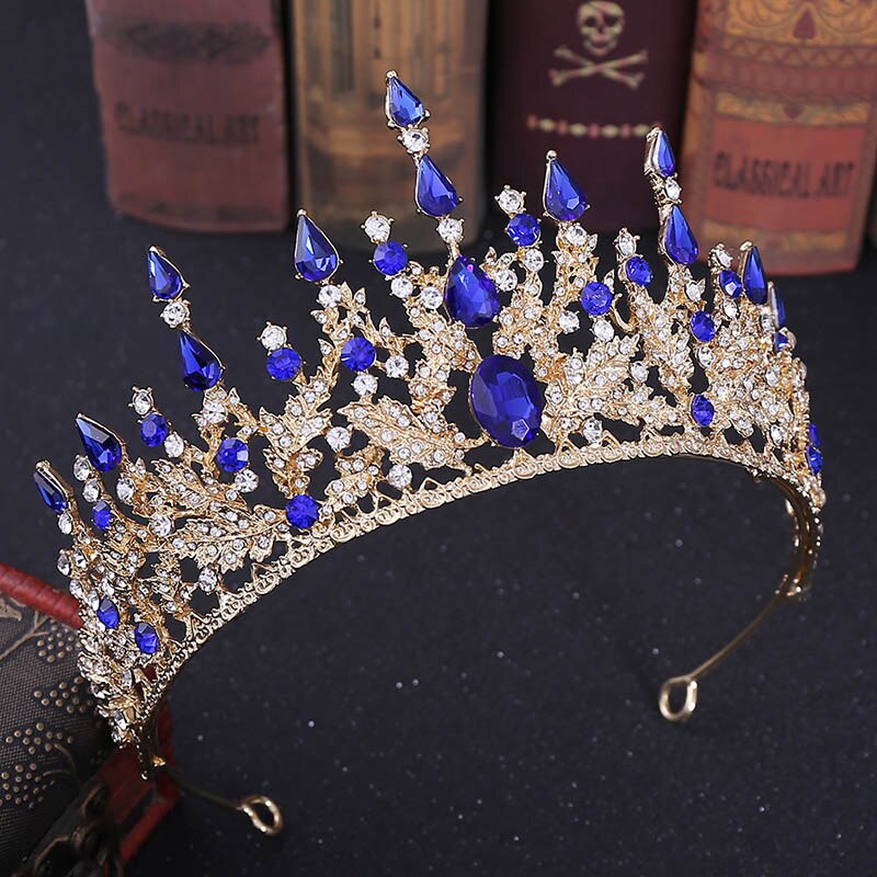 FORSEVEN Neue Vintage Barock Stirnbänder Kristall Tiaras Kronen Braut Noiva Kopfschmuck Braut Hochzeit Haar Schmuck für Frauen