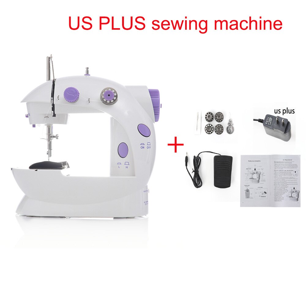 Mini Portable Handheld sewing machines Stitch Sew needlework Cordless Clothes Fabrics Electrec Sewing Machine Stitch Set 16: US PLUG