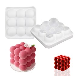 1pc DIY Onregelmatigheid Geometrie Grote Siliconen Cakevorm 3D Siliconen Mallen Vierkante Cake Bakken Moulds decorating gereedschap: JSK2691