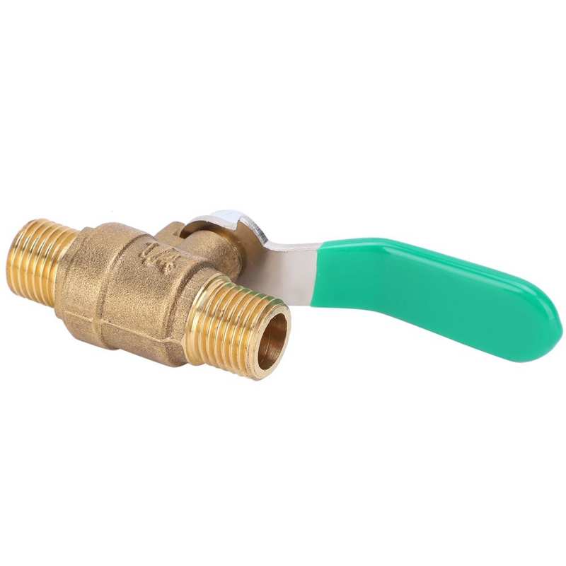 4Pcs 1/4in Kogelkraan Dikker Dubbele Buitendraad Messing Afvoer Afsluit Schakelaar Waterleiding Sanitair Systerm