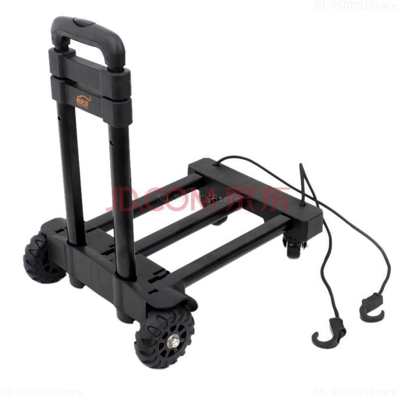 Portable Folding Hand Truck 360-degree Swivel Wheels Trolley Push Luggage Cart Foldable Dolly Equipment Carrier 120 Ibs Capacity: 1