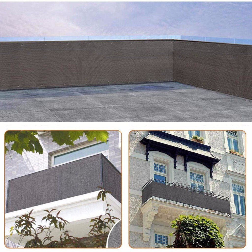 Balcony Fence Cover Decoration Swimming Pool Fence Cover Wind With Ties Balcony Garden Sunshade Net Privacy Screen Shelter #LR3