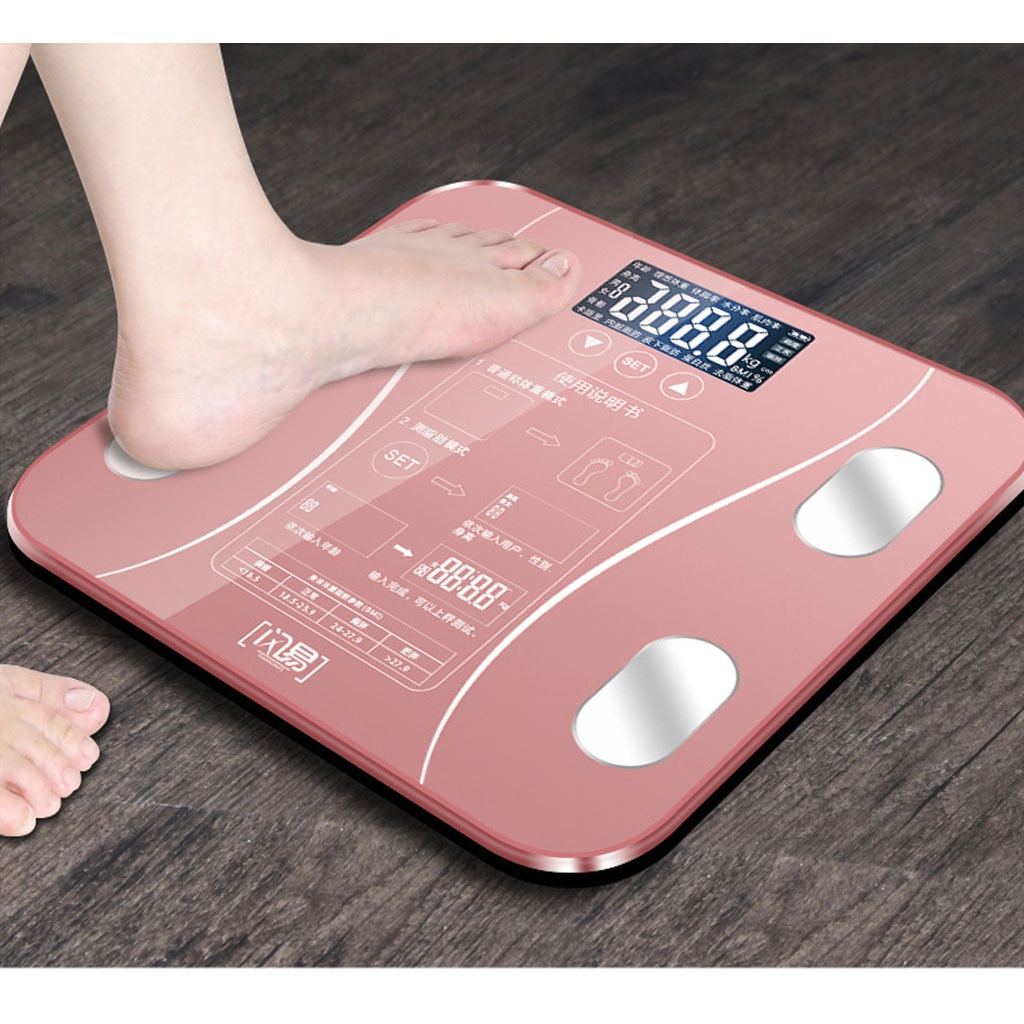 Badkamer Weegschalen Floor Body Smart Elektrische Digitale Gewicht Gezondheid Weegschaal Gehard Glas LCD Display 180 kg/50g