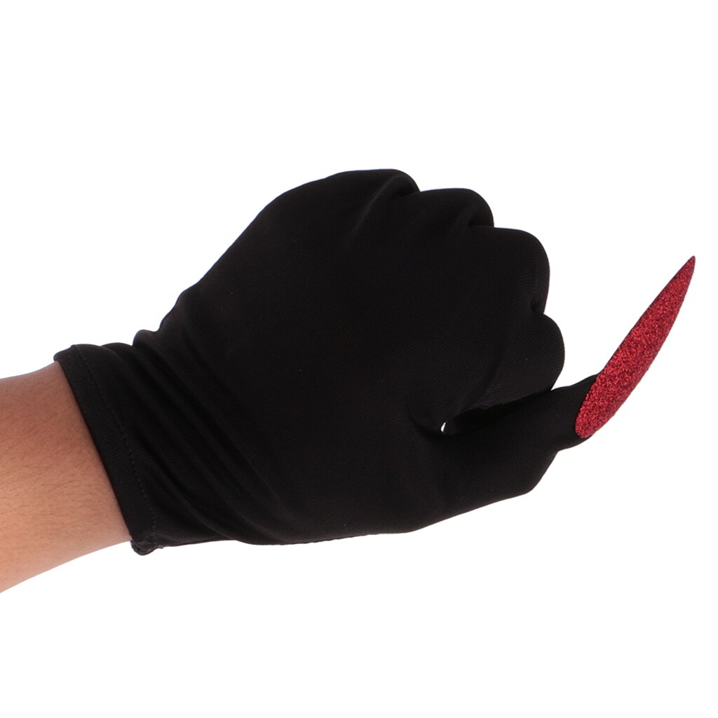 Guantes de bruja para mujer, con purpurina roja, para de Halloween,