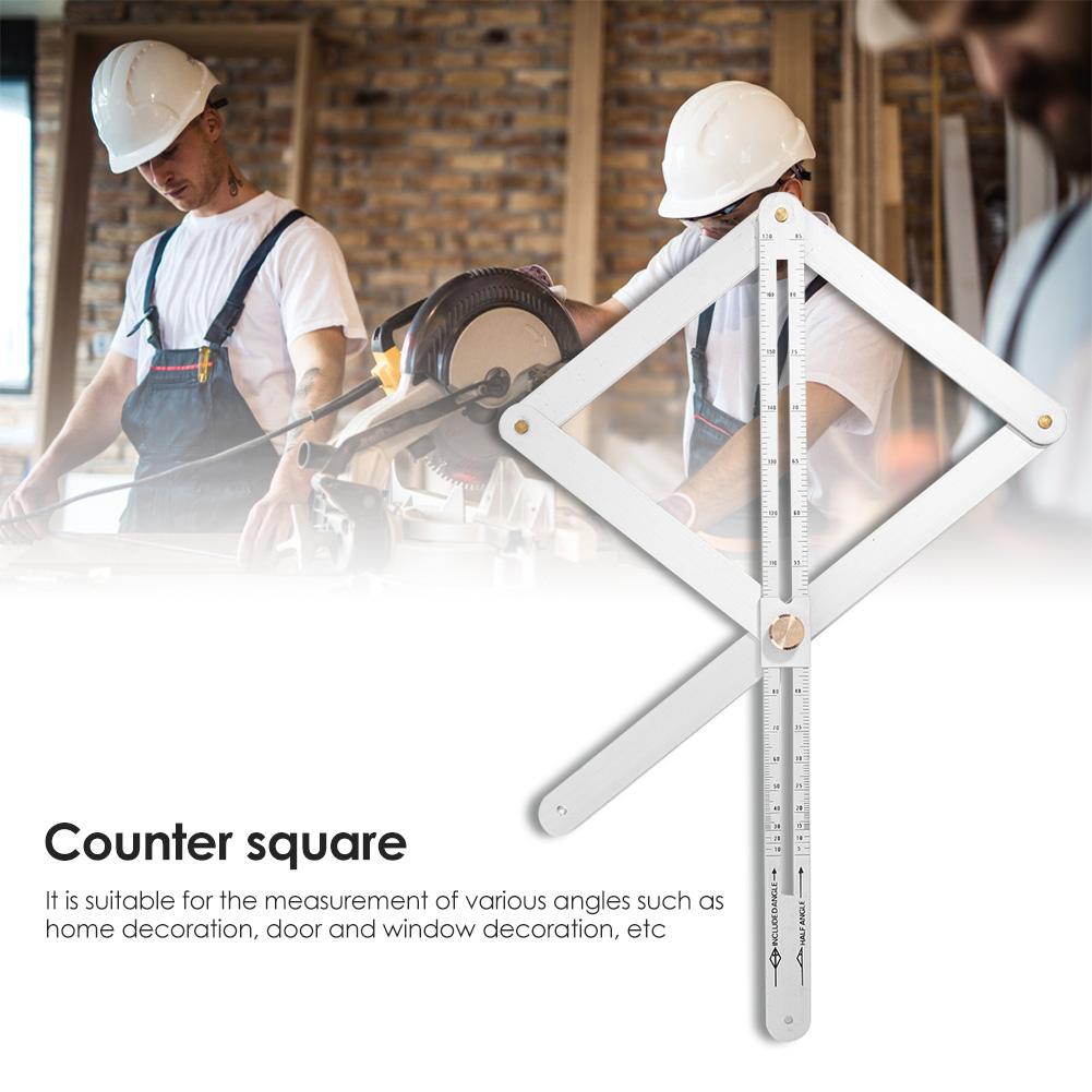 Multi-angle Corner Angle Finder Stainless Steel Protractor Tile Wood Ruler Woodworking Model Craft Angle