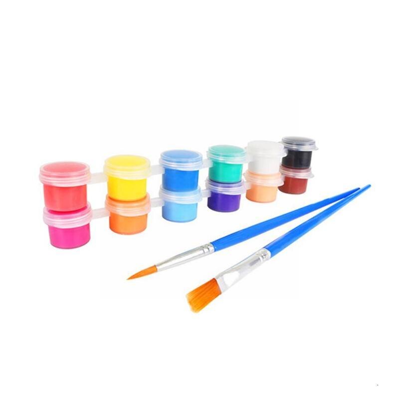 12 Colors/set Mini Finger Painting Tool Kit O1n0