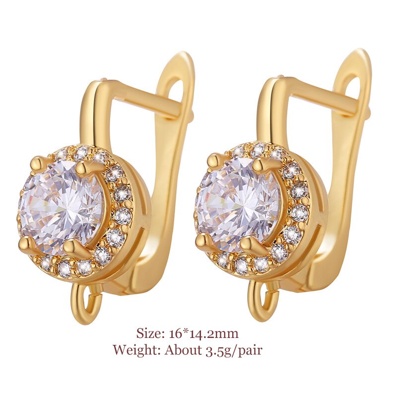 Multi-Stil Glänzende Strass Ohrring Haken Verschlüsse Zirkon Ohrringe Erkenntnisse Für Frauen DIY Schmuck Zubehör Liefert
