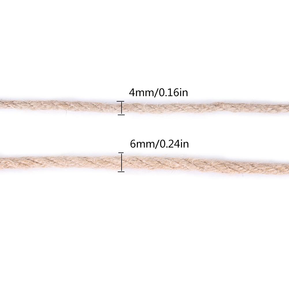 4/6Mm Sisal Touw Voor Krabpaal Kat Klimrek Diy Katten Krabpaal Speelgoed Maken Bureau Benen binding Touw Voor Kat Verscherpen