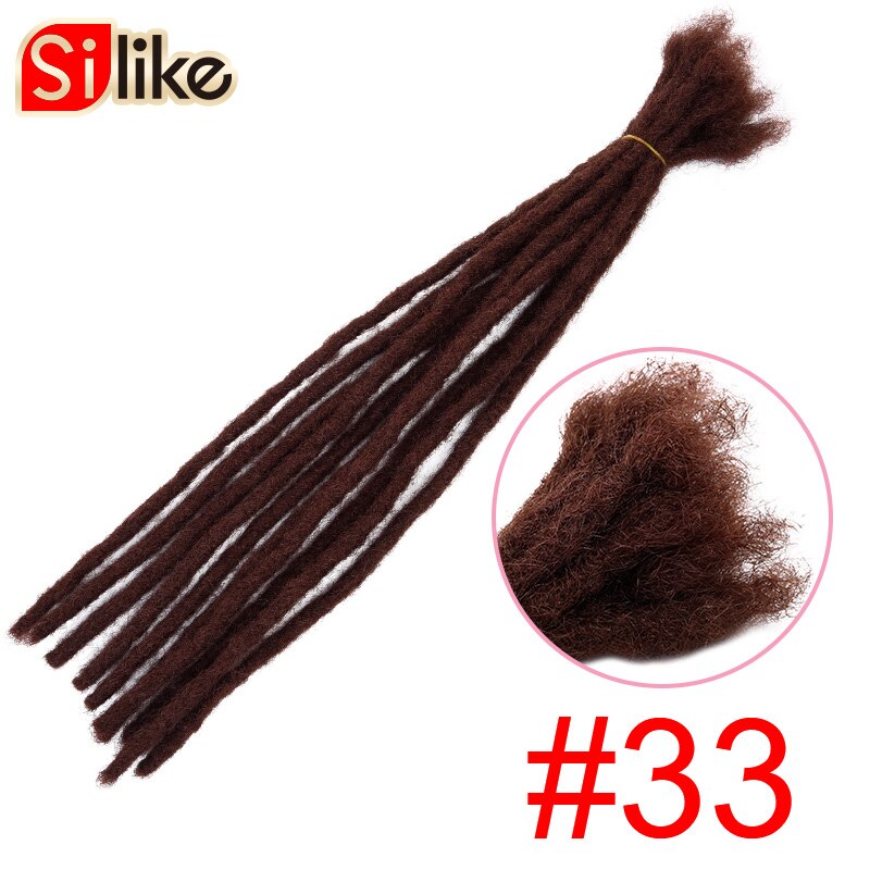 6inch Handmade Dreadlocks Extensions Men's Dread Reggae Hair Hip-Hop Style 10Strands/Pack Synthetic locks Hair: 33