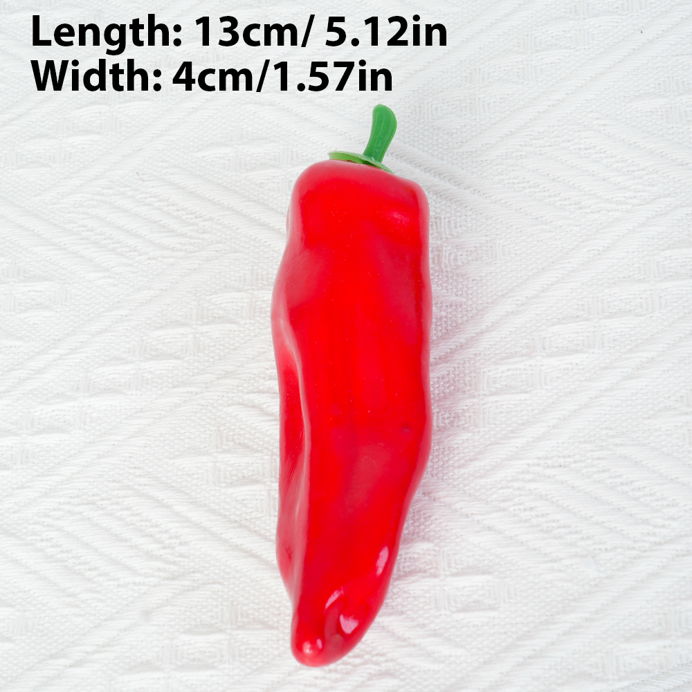 7pcs Pepper Green Pepper simulated vegetables Artificial PE Fruit Model Party Kitchen Decoration Shooting props: Olive