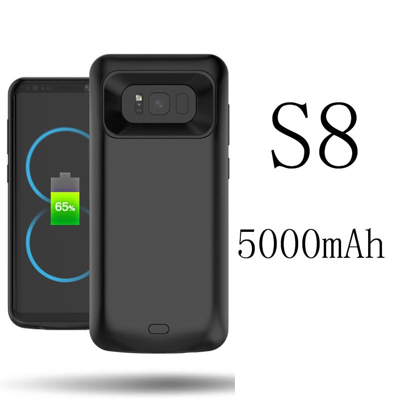 Silm – coque de chargeur de batterie Portable, étui de charge pour batterie externe Samsung Galaxy S8 S9: Galaxy S8